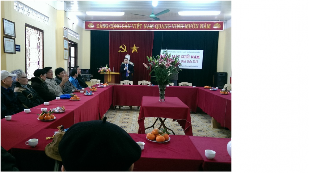 Trung tâm Tài nguyên và Môi trường Lâm nghiệp tổ chức buổi gặp mặt truyền thống các thế hệ cán bộ, công nhân viên chức qua các thời kỳ nhân dịp năm mới 2016.